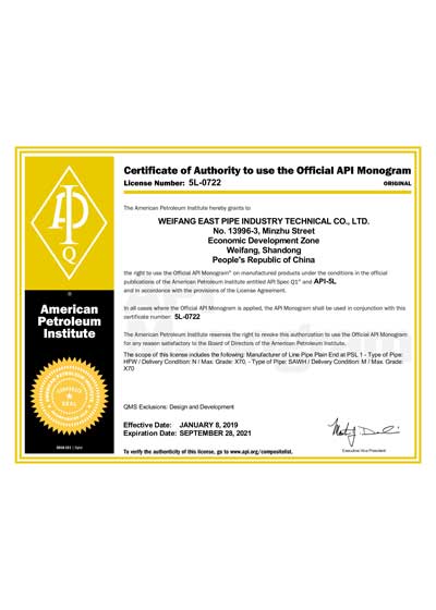 API Certificate